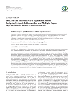 HMGB1 and Histones Play a Significant Role in Inducing Systemic
