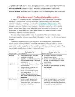 A New Government: The Constitutional Convention