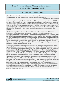 Unit 18a: The Great Depression