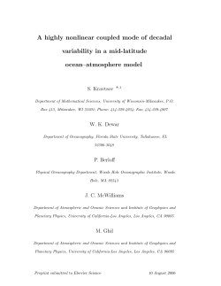 A highly nonlinear coupled mode of decadal