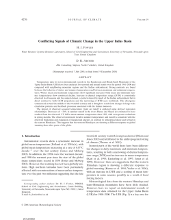 Conflicting Signals of Climatic Change in the Upper Indus Basin