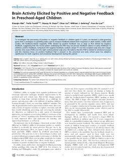 Brain Activity Elicited by Positive and Negative Feedback in
