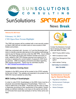February 14, 2013 CMS Open Door Forum Highlight