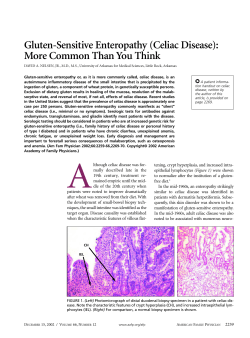 Gluten-Sensitive Enteropathy (Celiac Disease): More Common Than