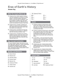 Eras of Earth`s History