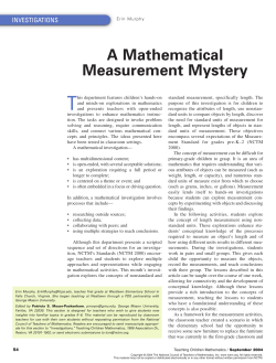 A Mathematical Measurement Mystery