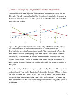 To solve a system of three equations in two variable