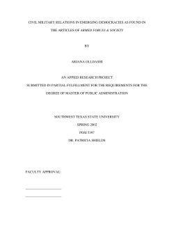 civil military relations in emerging democracies