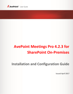 AvePoint Meetings Pro for SharePoint On