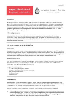 Airport Identity Card Employer information