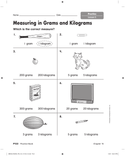 Measuring in Grams and Kilograms