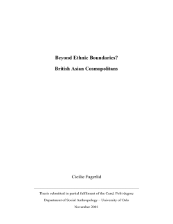 Beyond Ethnic Boundaries? British Asian Cosmopolitans