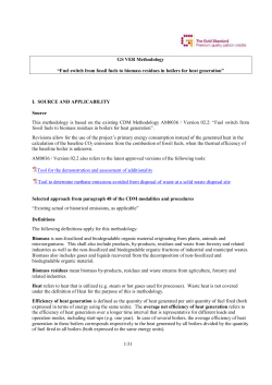 Fuel switch from fossil fuels to biomass residues in boilers for heat