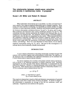 The relationship between elastic-wave velocities and