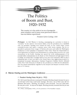 Chapter 32- Politics of Boom and Bust 1920-1932