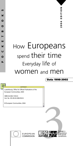 how europeans spend their time everyday life of women and