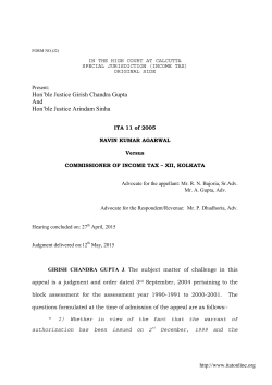Hon`ble Justice Girish Chandra Gupta And Hon`ble