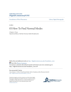 03 How To Find Normal Modes - DigitalCommons@USU