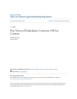 Five Views of Federalism - Yale Law School Legal Scholarship