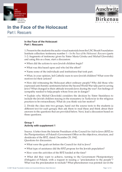 In the Face of the Holocaust - Auschwitz