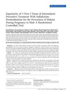 Superiority of 3 Over 2 Doses of Intermittent Preventive Treatment