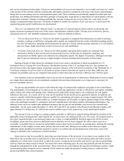 41 and current and proposed mine plans. Our proven and probable