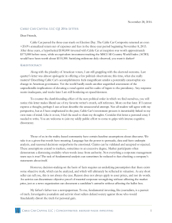 Q3 2016 Letter - Cable Car Capital LLC