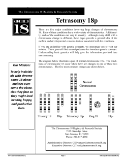 Tetrasomy 18p - Chromosome 18 Registry and Research Society