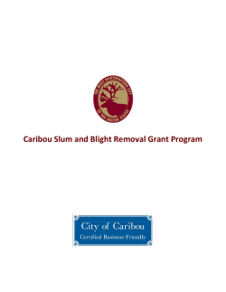 Caribou Slum and Blight Removal Grant Program