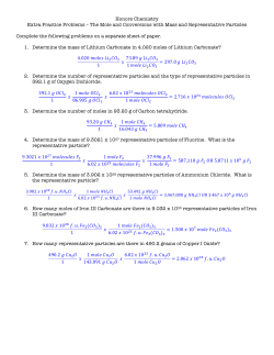Extra Practice mole, mass, rp practice problems answers