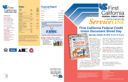 First California Federal Credit Union Document Shred Day Saturday