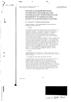 y\ THE RELATIONSHIP BETWEEN WATER