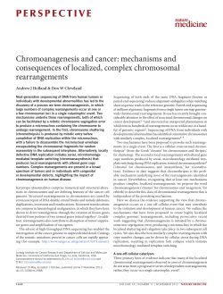 mechanisms and consequences of localized, complex chromosomal