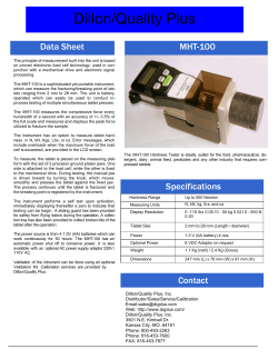 Hardness Tester - Dillon/Quality Plus, Inc.