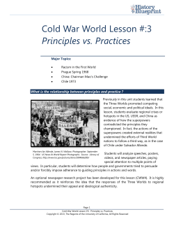 Principles vs. Practices - California History