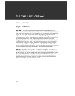 Rights and Votes - The Yale Law Journal