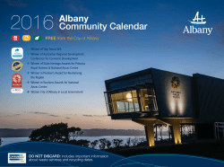 2016 Albany Community Calendar