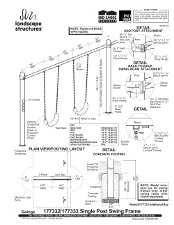 177332/177333 Single Post Swing Frame