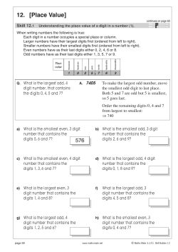 Place Value - Maths Mate
