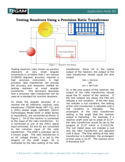 Testing Resolvers Using a Precision Ratio Transformer