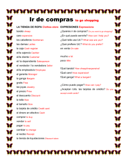 Ir de compras to go shopping