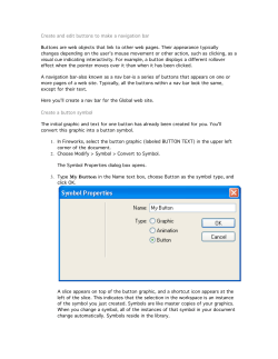 Create and edit buttons to make a navigation bar Buttons are web