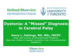 Dystonia - CRE-CP