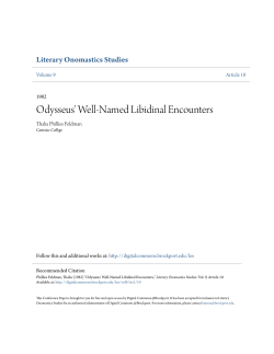Odysseus` Well-Named Libidinal Encounters