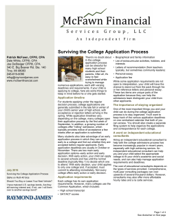 Surviving the College Application Process