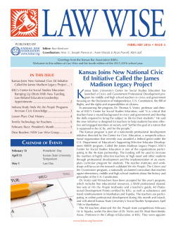 Kansas Joins New National Civic Ed Initiative Called the James