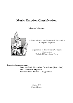 Music Emotion Classification