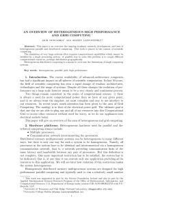 AN OVERVIEW OF HETEROGENEOUS HIGH