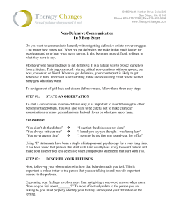 Non-Defensive Communication In 3 Easy Steps