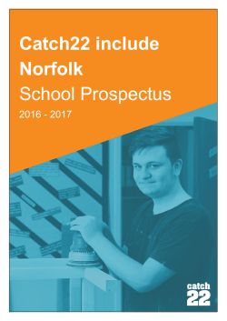 Catch22 include Norfolk School Prospectus